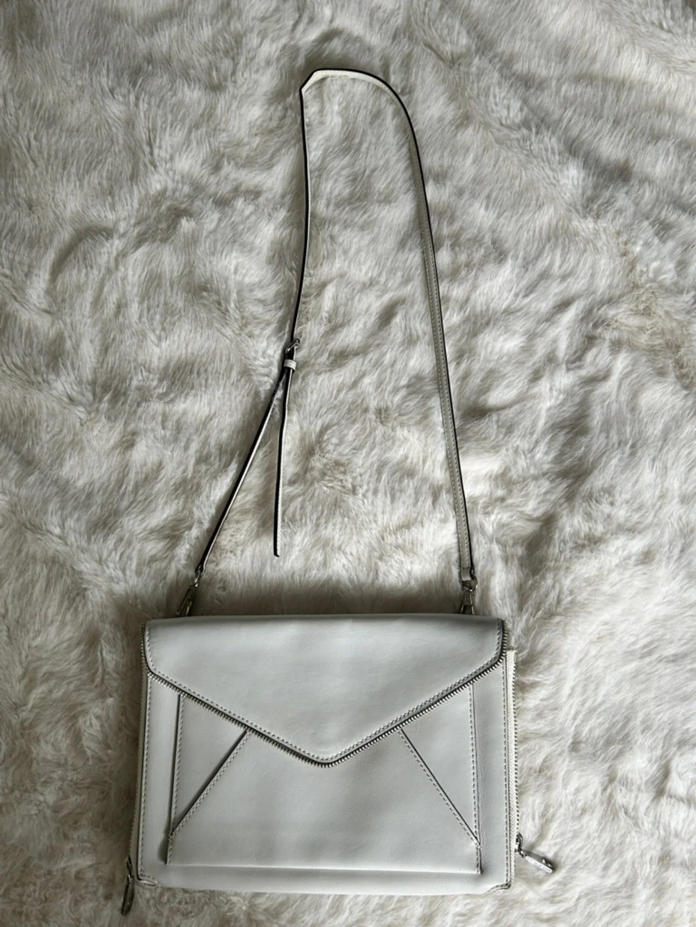 White Rebecca Minkoff Convertible Envelope Bag